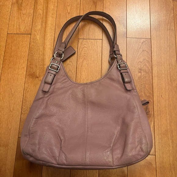 Coach Mauve Leather Shoulder Bag - Picture 2 of 6